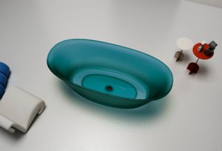 Прозрачная ванна ABBER Kristall AT9707Aquamarin из полиэфирной смолы 170x75см бирюзовый